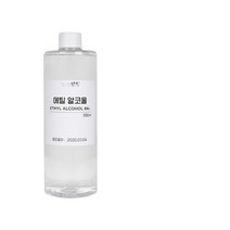 [맑을담] 소독용 에탄올 식물성 소독용 에탄올 에틸알코올84% 500ml 10개, 단품