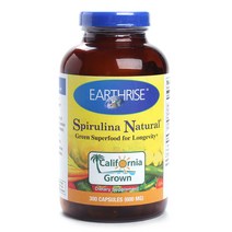 어스라이즈 스피룰리나 내추럴 600mg 캡슐, 300개입, 1개
