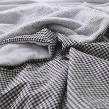 까사베르데 블랙체크 담요