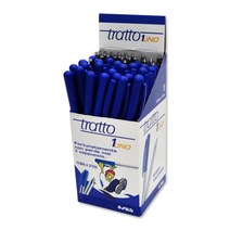 트라토 UNO 볼펜 크리스탈 1.0mm, BLUE, 50개입