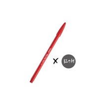 모나미 플러스펜3000 DZ 12p, 적색, 1개
