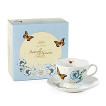 레녹스 Butterfly Meadow Monarch Cup&Saucer Set, 2개입