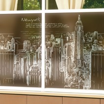 [뭉키데코]고급안개칼라시트_뉴욕시티(브라운) _