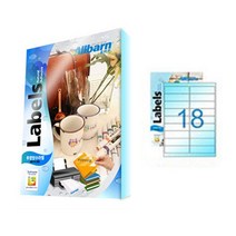 [올바른] 투명방수라벨 (레이저용) -18칸(2X9), 25매, AL218CP