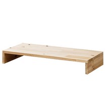 포메리트 삼나무 1단 모니터받침대, 원목, 없음
