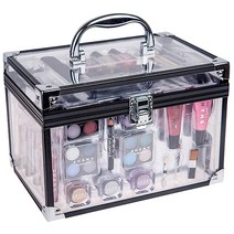 Shany 캐리 올 트렁크 프로페셔널 메이크업 키트, 1세트, Shimmer Powder 2.04g + Lipstick 7.8g + Lipgloss 15.6g + Eye Pencil 1.8g + Bronzer 11.0g + Blusher 9.6g + Lip Pencil 1.8g + Nail Varnish 11.4g