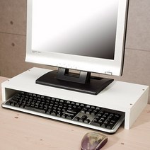 포메리트 1단 모니터 받침대, 화이트, 색상선택:화이트