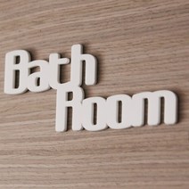 디자인신드롬 Bath Room 도어사인, 화이트