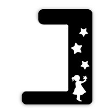 [홈코코] 1개용스위치커버 별따는소녀, 블랙