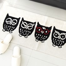 아포아룸 북유럽 아울 주방매트, 아이보리
