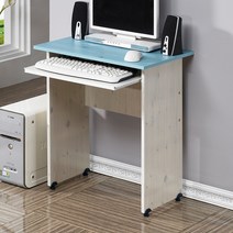 에비타코코 DIY 리안나 입식 PC 책상, 블루워시