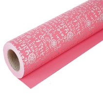 진영포장 전통한글 종이롤포장지, 분홍, 1개