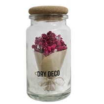 드라이데코 색안개꽃 드라이플라워 미니꽃다발 화병, 핫핑크