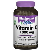 블루보넷 비타민 C 1000mg 글루텐 프리 무설탕 베지터블 캡슐, 180개입, 1개