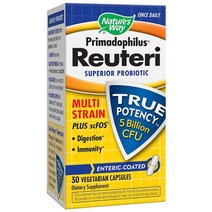 네이쳐스웨이 프리마도필러스 루테리 유산균 50억 베지테리안 캡슐, 30개입, 1개, 30정