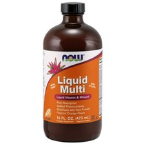 나우푸드 리퀴드 멀티 비타민 & 미네랄 트로피컬 오렌지 비건, 473ml, 1개