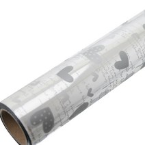 제일 사랑하트 비닐포장지 대, 은색, 1개