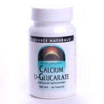 소스내츄럴스 칼슘 D-글루카레이트 500mg 타블렛, 60개입, 1개