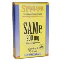 스완슨 울트라 SAMe 200mg 타블렛, 60개입, 1개, 60정