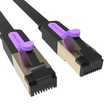 벤션 칼국수형 CAT.7 랜선 랜케이블 SSTP 10Gbps, c.블랙 1.5m, 1개