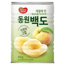 동원 백도 복숭아 통조림, 400g, 3개