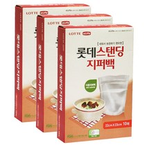 롯데이라이프 스탠딩 지퍼백 10매입, 10개, 3개