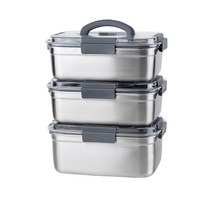 인콕 스텐모어 밀폐용기 세트 23호, 1세트, 용기 2600ml x 2p + 3600ml x 1p