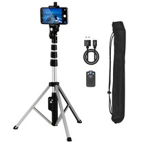 셀루미 하이엔드 2in1 블루투스 삼각대 셀카봉 130cm + 리모콘, SEL-VCT188(실버), 리모컨 INTO-YT1688