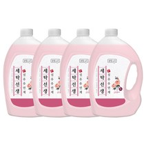 아토세이프 세탁선생 섬유유연제 로즈부케향, 3.1L, 4개