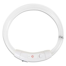 딩동펫 반려견 충전식 LED 목걸이, 화이트