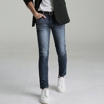 업클라스 남성용 스톤 워싱 청바지 a056