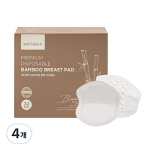 마더케이 프리미엄 밤부 수유패드, 32매입, 4개