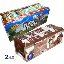 타타와 초코잼 쿠키 60p 600g + 코라키즈 초콜릿맛 비스켓 24p 336g, 2세트