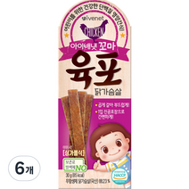 아이배냇 유아용 꼬마 육포 30g, 닭가슴살, 6개