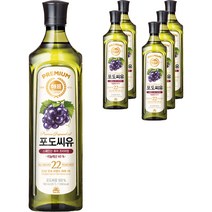 해표 포도씨유, 900ml, 6개