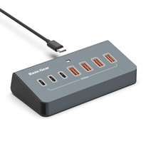 베이직기어 USB 3.2 C타입 7포트 버티컬 10Gbps 멀티허브, 1개, 실버그레이 상품 사진