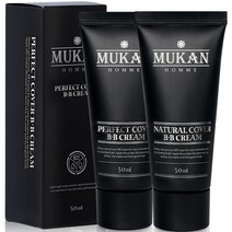 무칸 옴므 퍼펙트 커버 비비크림 50ml + 내추럴 커버 비비크림 50ml 세트, 1세트, 23호(퍼펙트), 25호(내추럴)