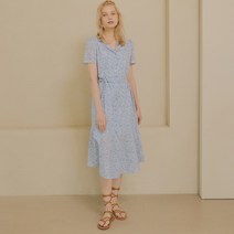 오앨 PRINT BELTED SHIRT DRESS