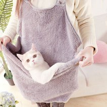 리빙듀오 반려동물 샤워타올 앞치마, 그레이