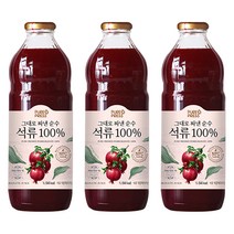 퓨어프레스 그대로짜낸 순수석류 100% 주스, 1L, 3개