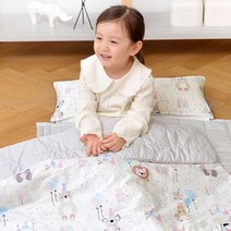 와이즈마마 사계절 일체형 낮잠이불 + 경추 마이크로 화이버 베개 세트, 라페스타
