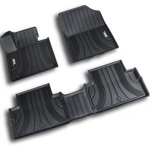 3더블유 에코라이너 FULL TPE 3D 카매트 3종 세트, 블랙, 현대 더뉴 싼타페 하이브리드 2020년 7월~