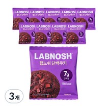 랩노쉬 단백쿠키 더블초코, 3개, 400g