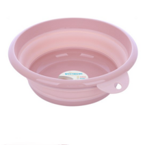 윈프라이스 접이식 다용도 대야 대형, 핑크, 1개