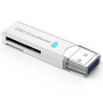 [디지털카메라리더기] 구스페리 USB 3.0 SD / TF 카드 리더기, 화이트