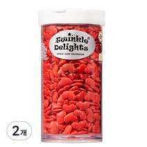 퀄리티스프링클 레드 빅 하트 스프링클, 70g, 2개