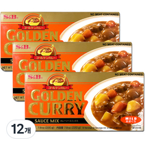에스앤비 골든카레 순한맛, 220g, 12개