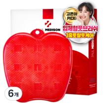 폴메디슨 딥레드 풋브러쉬, 1개입, 6개
