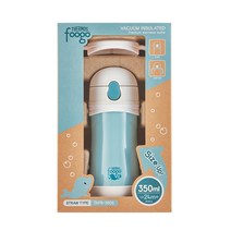 푸고 유아용 프리미엄 빨대컵 350ml, 블루, 1세트