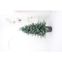 크리스마스 무장식 피오르드 파인트리 철제포트, 화이트그린